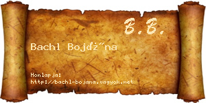 Bachl Bojána névjegykártya